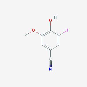 molecular formula C8H6INO2 B1342704 4-羟基-3-碘-5-甲氧基苯甲腈 CAS No. 834907-45-8