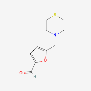 molecular formula C10H13NO2S B1342705 5-(硫代吗啉甲基)呋喃-2-甲醛 CAS No. 392659-96-0