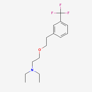 molecular formula C15H22F3NO B13427059 Triethylamine, 2-((m-(trifluoromethyl)phenethyl)oxy)- CAS No. 27078-29-1