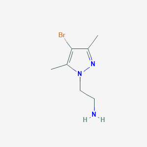 molecular formula C7H12BrN3 B1342721 2-(4-溴-3,5-二甲基-1H-吡唑-1-基)乙胺 CAS No. 562815-07-0