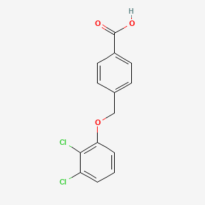 molecular formula C14H10Cl2O3 B1342723 4-[(2,3-Dichlorophenoxy)methyl]benzoic acid CAS No. 149288-40-4