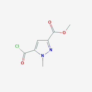 molecular formula C7H7ClN2O3 B1342727 methyl 5-(chlorocarbonyl)-1-methyl-1H-pyrazole-3-carboxylate CAS No. 203792-49-8