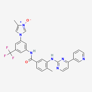 molecular formula C28H22F3N7O2 B13427308 Nilotinib 3-Imidazolyl N-oxide 