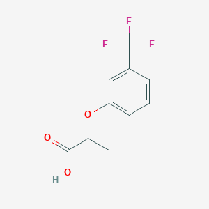 molecular formula C11H11F3O3 B1342735 2-[3-(三氟甲基)苯氧基]丁酸 CAS No. 60626-14-4