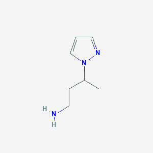 molecular formula C7H13N3 B1342742 3-(1H-Pyrazol-1-YL)butan-1-amine CAS No. 1006480-55-2