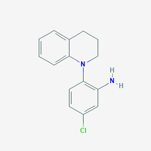 molecular formula C15H15ClN2 B1342759 5-Chloro-2-[3,4-dihydro-1(2H)-quinolinyl]aniline CAS No. 937606-13-8
