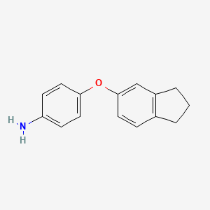 molecular formula C15H15NO B1342760 4-(2,3-Dihydro-1H-inden-5-yloxy)phenylamine CAS No. 937607-41-5