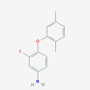molecular formula C14H14FNO B1342764 4-(2,5-Dimethylphenoxy)-3-fluoroaniline CAS No. 937597-97-2