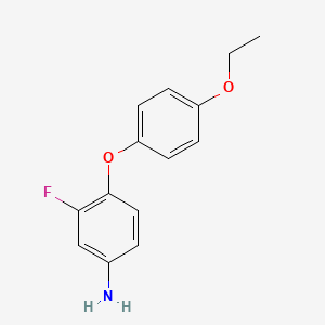 molecular formula C14H14FNO2 B1342765 4-(4-乙氧基苯氧基)-3-氟苯胺 CAS No. 937598-11-3