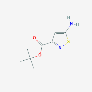 molecular formula C8H12N2O2S B13427686 tert-Butyl 5-aminoisothiazole-3-carboxylate 