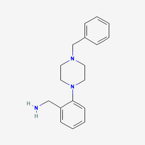 molecular formula C18H23N3 B1342769 [2-(4-Benzyl-1-piperazinyl)phenyl]methanamine CAS No. 321908-96-7