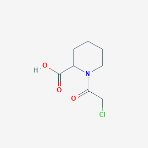 molecular formula C8H12ClNO3 B1342794 1-(2-氯乙酰)-2-哌啶羧酸 CAS No. 1236257-83-2