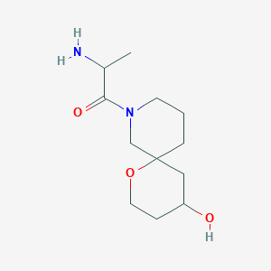 molecular formula C12H22N2O3 B13428155 2-Amino-1-(4-hydroxy-1-oxa-8-azaspiro[5.5]undecan-8-yl)propan-1-one 