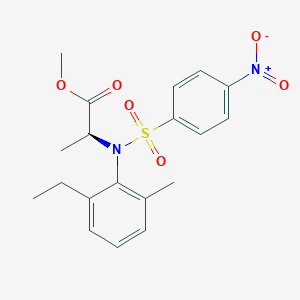 molecular formula C19H22N2O6S B13428171 N-(2-Ethyl-6-methylphenyl)-N-[(4-nitrophenyl)sulfonyl]-L-alanine Methyl Ester 