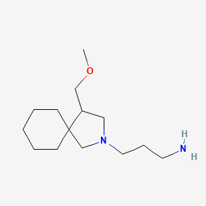 molecular formula C14H28N2O B13428217 3-(4-(Methoxymethyl)-2-azaspiro[4.5]decan-2-yl)propan-1-amine 