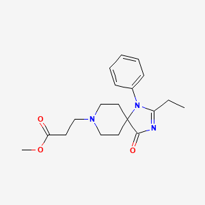 molecular formula C19H25N3O3 B13428298 Methyl 3-(2-Ethyl-4-oxo-1-phenyl-1,3,8-triazaspiro[4.5]dec-2-en-8-yl)propanoate 