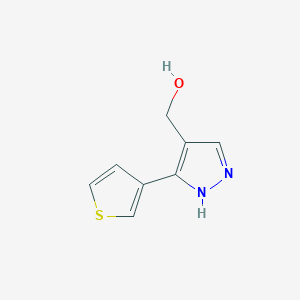 molecular formula C8H8N2OS B13428346 (3-(thiophen-3-yl)-1H-pyrazol-4-yl)methanol 