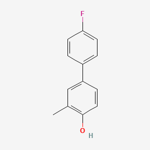 molecular formula C13H11FO B1342844 4-(4-Fluorophenyl)-2-methylphenol CAS No. 22494-35-5