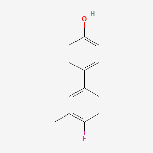 molecular formula C13H11FO B1342847 4'-Fluoro-3'-methyl-[1,1'-biphenyl]-4-ol CAS No. 64465-60-7