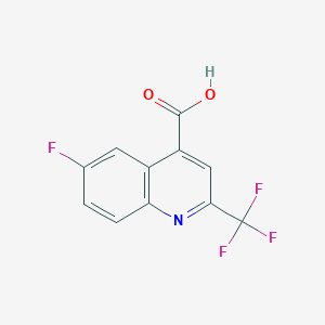 molecular formula C11H5F4NO2 B1342856 6-Fluoro-2-(trifluoromethyl)quinoline-4-carboxylic acid CAS No. 31009-06-0