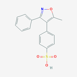 molecular formula C16H13NO4S B134286 4-(5-Methyl-3-phenylisoxazol-4-yl)benzenesulfonic acid CAS No. 181696-35-5