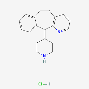 molecular formula C19H21ClN2 B13428627 Deschlorodesloratadine Hydrochloride (6,11-Dihydro-11-(piperidin-4-ylidene)-5H-benzo[5,6]cyclohepta[1,2-b]pyridine Hydrochloride) 