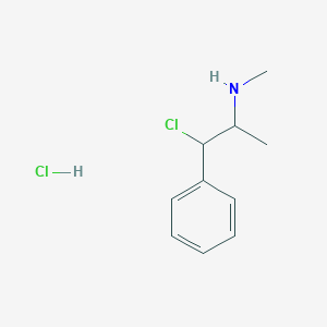 molecular formula C10H15Cl2N B13428682 1-chloro-N-methyl-1-phenylpropan-2-amine HCl CAS No. 25394-24-5