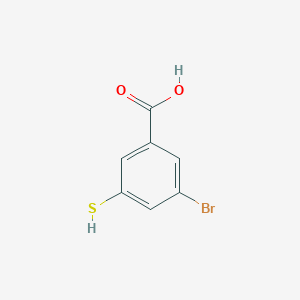 molecular formula C7H5BrO2S B1342890 3-Bromo-5-mercaptobenzoic acid 