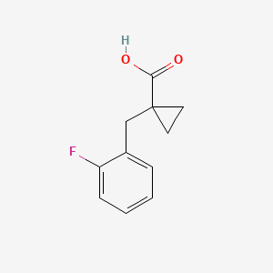 molecular formula C11H11FO2 B1342933 1-[(2-Fluorophenyl)methyl]cyclopropane-1-carboxylic acid CAS No. 1267316-41-5