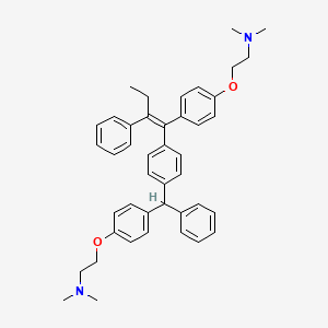 molecular formula C43H48N2O2 B13429505 Tamoxifen 4-N,N-Dimethyl-2-[4-(phenylmethyl)phenoxy]ethanamine 