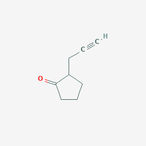 molecular formula C8H10O B13429651 2-(Prop-2-yn-1-yl)cyclopentan-1-one CAS No. 19842-40-1