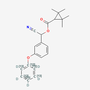 molecular formula C22H23NO3 B13429715 Fenpropathrin-13C6 