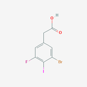 molecular formula C8H5BrFIO2 B13429716 3-Bromo-5-fluoro-4-iodophenylacetic acid 