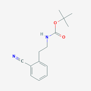 molecular formula C14H18N2O2 B13429884 tert-butylN-[2-(2-cyanophenyl)ethyl]carbamate 