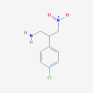 molecular formula C9H11ClN2O2 B134299 2-(4-Chlorophenyl)-3-nitropropan-1-amine CAS No. 149172-64-5