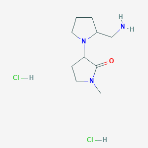 molecular formula C10H21Cl2N3O B13429999 2-(Aminomethyl)-1'-methyl-[1,3'-bipyrrolidin]-2'-one dihydrochloride 