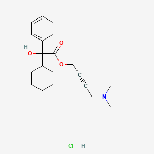 molecular formula C21H30ClNO3 B13430007 4-[Ethyl(methyl)amino]but-2-ynyl 2-cyclohexyl-2-hydroxy-2-phenylacetate;hydrochloride 