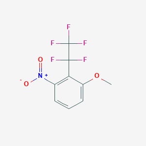 molecular formula C9H6F5NO3 B13430019 1-Methoxy-3-nitro-2-(pentafluoroethyl)benzene 