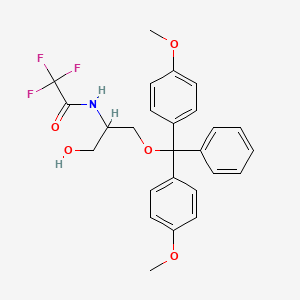 molecular formula C26H26F3NO5 B13430040 N-[2-[Bis(4-methoxyphenyl)phenylmethoxy]-1-(hydroxymethyl)ethyl]-2,2,2-trifluoroacetamide 