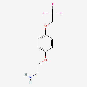 molecular formula C10H12F3NO2 B1343008 2-[4-(2,2,2-Trifluoroethoxy)phenoxy]ethan-1-amine 