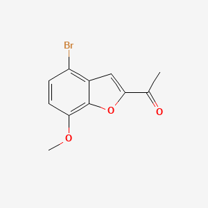 molecular formula C11H9BrO3 B1343009 1-(4-溴-7-甲氧基-1-苯并呋喃-2-基)-1-乙酮 CAS No. 192381-08-1