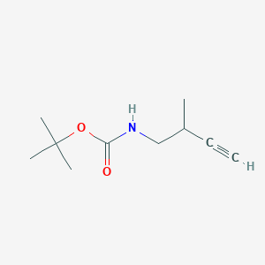 molecular formula C10H17NO2 B13430101 tert-butyl N-(2-methylbut-3-yn-1-yl)carbamate 