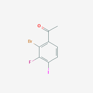 molecular formula C8H5BrFIO B13430145 2'-Bromo-3'-fluoro-4'-iodoacetophenone 