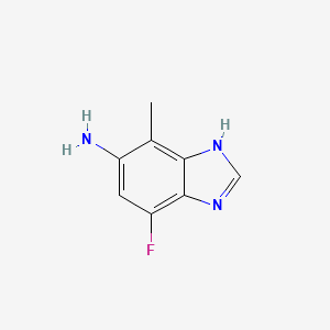 molecular formula C8H8FN3 B13430169 4-Fluoro-7-methyl-1H-benzo[d]imidazol-6-amine 
