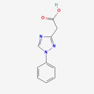 molecular formula C10H9N3O2 B1343020 (1-Phenyl-1H-1,2,4-triazol-3-YL)acetic acid CAS No. 64142-86-5