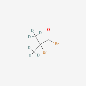 molecular formula C4H6Br2O B13430217 2-Bromo-2-methylpropionyl-D6 Bromide 