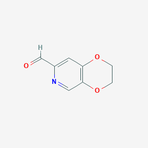 molecular formula C8H7NO3 B1343043 2,3-Dihydro-[1,4]dioxino[2,3-c]pyridine-7-carbaldehyde CAS No. 443955-90-6