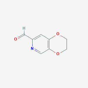 molecular formula C8H7NO3 B1343043 2,3-Dihydro[1,4]dioxino[2,3-c]pyridine-7-carbaldehyde CAS No. 443955-90-6