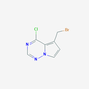 molecular formula C7H5BrClN3 B1343044 5-(Bromomethyl)-4-chloropyrrolo[2,1-f][1,2,4]triazine CAS No. 529508-57-4