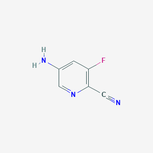 molecular formula C6H4FN3 B1343047 5-Amino-3-fluoropyridine-2-carbonitrile CAS No. 573763-07-2